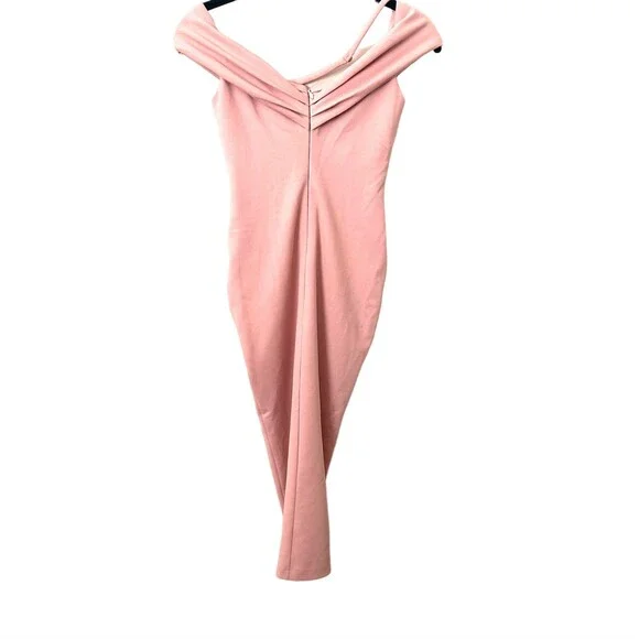 NOOKIE Athena Off Shoulder Midi Dress in‎ Blush NWT Sz XS